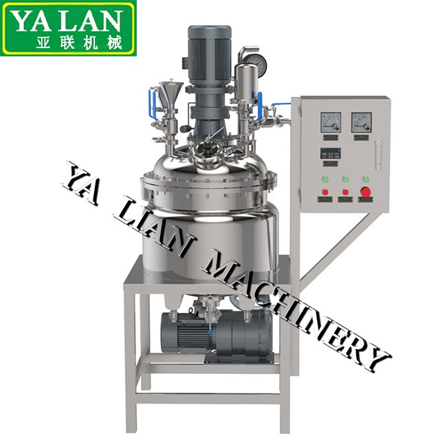 Small Business Lab Homogenizer 50 Liters Cosmetic Reactor Stainless Steel Mini Homogenizer Mixer Vacuum Emulsifier