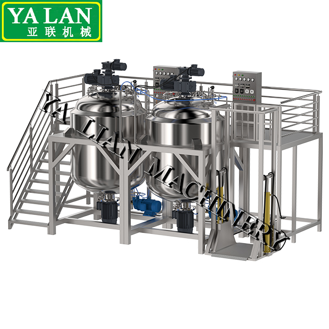 Vacuum homogenize mixing tank Cosmetic emulsifier mixer machine lotion cream emulsifier equipment